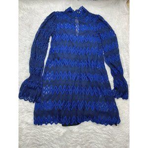 Free People~ Blue Comb Lace Dress~ Sz S~ NWT